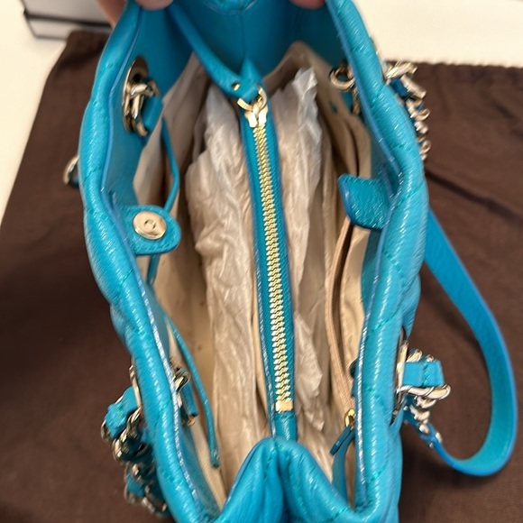 KATE SPADE Sm Maryanne Gold Coast mid teal hand bag quilted original dust bag - Picture 7 of 16